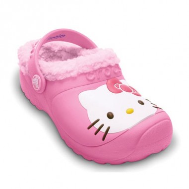 sabots fourres enfant Crocs Hello Kitty Lined Custom Clog